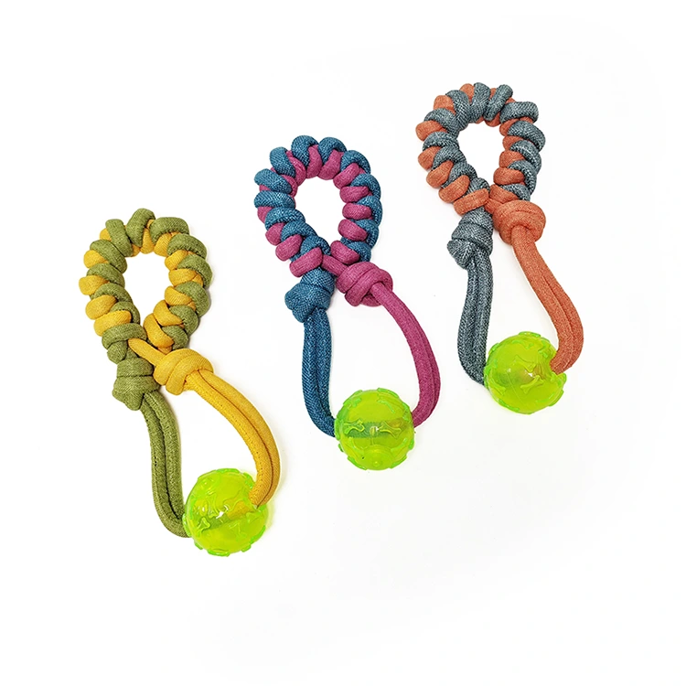 Seilhundspielzeug mit TPR Ball